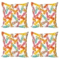 thumbnail image 1 of Ambesonne Colorful Throw Pillow Cover 4 Pack, Summer Holiday Sandals, 20", Multicolor, 1 of 6