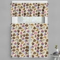 thumbnail image 1 of Ambesonne Colorful Valance & Curtain, Coffee Cups Cookies, 55"x24", Multicolor, 1 of 6