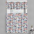 thumbnail image 1 of Ambesonne Colorful Valance & Curtain, Half Circles Plus Sign, 55"x24", Multicolor, 1 of 6