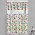 thumbnail image 1 of Ambesonne Colorful Valance & Curtain, Wild Dinosaur Cartoon, 55"x36", Multicolor, 1 of 6