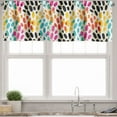 thumbnail image 1 of Ambesonne Colorful Valance Pack of 2, Animal Skin Spots Stripes, 42"X12", Grey Yellow Multicolor, 1 of 1