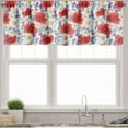 thumbnail image 1 of Ambesonne Colorful Valance Pack of 2, Poppy and Daisy Flower, 54"X12", Lavender Scarlet, 1 of 5