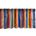 thumbnail image 1 of Ambesonne Colorful Valance Pack of 2, Vertical Festival Stripes, 42"X18", Multicolor, 1 of 1
