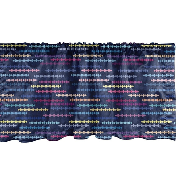 Ambesonne Colorful Window Valance, Abstract Circle Design, 54" X 18", Multicolor