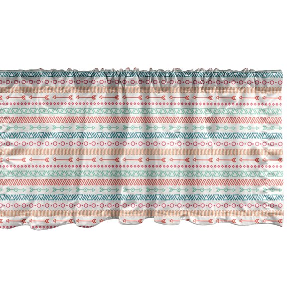 Ambesonne Colorful Window Valance, Aztec Tribe Maya Arrow, 54" X 12", Multicolor