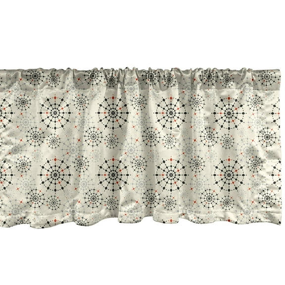 Ambesonne Colorful Window Valance, Dotted Wheel Like Circles, 42" x 18", Multicolor