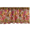 thumbnail image 1 of Ambesonne Colorful Window Valance, Floral Vibrant Art, 54" X 18", Multicolor, 1 of 5