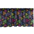 thumbnail image 1 of Ambesonne Colorful Window Valance, Striped Triangle Shapes, 54" X 18", Multicolor, 1 of 3