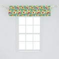 thumbnail image 1 of Ambesonne Colorful Window Valance, Summer Season Abstract Leaf and Butterflies with Flowering Branches Lively Nature, Curtain Valance for Kitchen Bedroom Decor with Rod Pocket, 54" X 12", Multicolor, 1 of 2