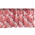 thumbnail image 1 of Ambesonne Colorful Window Valance, Tile Rectangle Square, 42" x 12", Coral Rose Dried Rose, 1 of 3