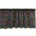 thumbnail image 1 of Ambesonne Colorful Window Valance, Traditional Flower Pattern in Vibrant Colors Stars and Dashed Lines Arrangement, Curtain Valance for Kitchen Bedroom Decor with Rod Pocket, 54" X 12", Multicolor, 1 of 3
