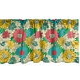 thumbnail image 1 of Ambesonne Colorful Window Valance, Vintage Flowers Art, 54" X 18", Multicolor, 1 of 3