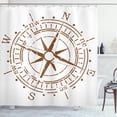 thumbnail image 1 of Ambesonne Compass Shower Curtain, Age of Discovery Theme, 69"Wx84"L, Pale Brown, 1 of 3
