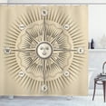 thumbnail image 1 of Ambesonne Compass Shower Curtain, Vintage Windrose, 69"Wx70"L, Beige and Dark Taupe, 1 of 3