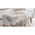 thumbnail image 1 of Ambesonne Compass Tablecloth Rectangular Table Cover, Faded Windrose Sailing, 60"x90", White Brown, 1 of 4