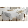 thumbnail image 1 of Ambesonne Compass Tablecloth Rectangular Table Cover, Sailing Marine, 52"x70", Pale Brown, 1 of 4