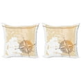thumbnail image 1 of Ambesonne Compass Throw Pillow Cover 2 Pack, Nautical Ship Cool, 20", Sand Brown Marigold, 1 of 2
