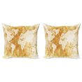 thumbnail image 1 of Ambesonne Compass Throw Pillow Cover 2 Pack, Old Fashioned World Map, 20", Cream Tan, 1 of 5