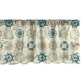 thumbnail image 1 of Ambesonne Compass Window Valance, Marine Inspired Retro, 42" x 12", Beige Teal, 1 of 3