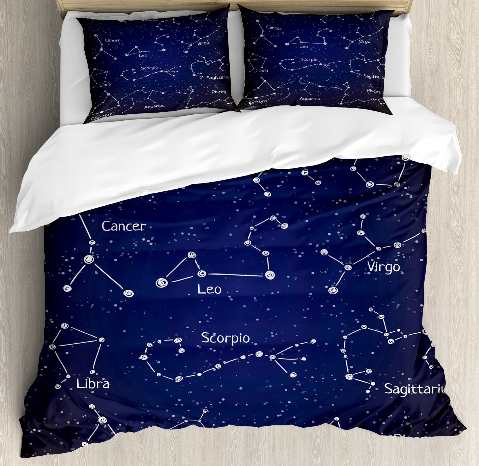 Constellation Print Pattern Duvet Cover Bedding Set