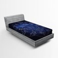 thumbnail image 1 of Ambesonne Constellation Fitted Sheet, Antique Sky Map, Twin Size, Blue Dark Blue Beige, 1 of 2