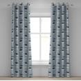 thumbnail image 1 of Ambesonne Constellation Grommet Curtain, Polar Bear Stars, 50" x 72", Pale Blue Black Bluegrey, 1 of 6