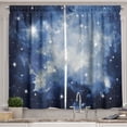 thumbnail image 1 of Ambesonne Constellation Kitchen Curtains, Blue Galaxies, 55"x39", Pale Blue Dark Blue, 1 of 3