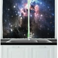 thumbnail image 1 of Ambesonne Constellation Kitchen Curtains, Vivid Supernova, 55"x39", Pale Pink Blue Black, 1 of 2