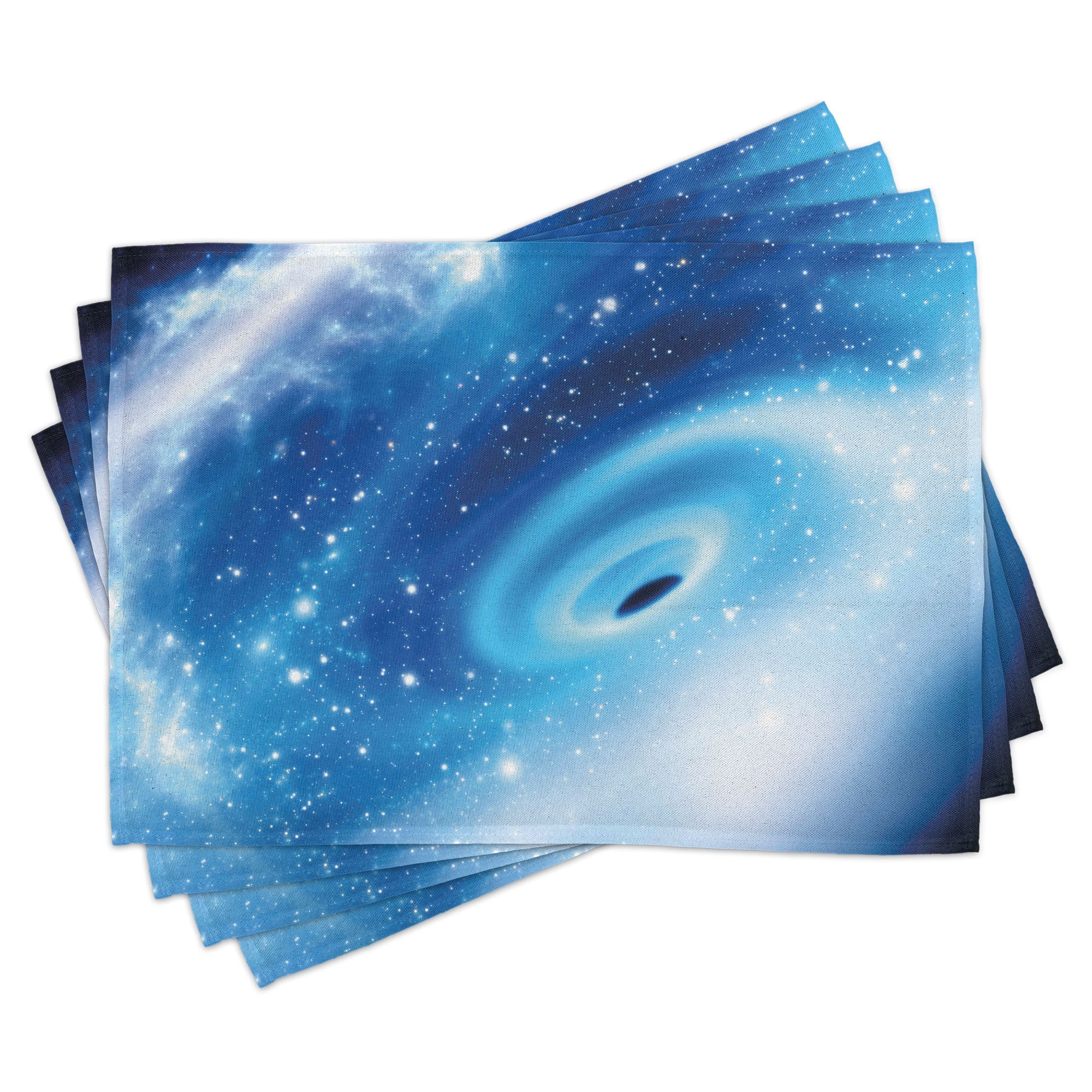 Ambesonne Constellation Place Mats Set of 4, Black Hole Astral ...