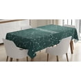 thumbnail image 1 of Ambesonne Constellation Tablecloth Rectangular Table Cover, Astronomy, 52"x70", Green White, 1 of 3
