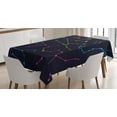 thumbnail image 1 of Ambesonne Constellation Tablecloth Rectangular Table Cover, Colorful Galactic, 60"x84", Multicolor, 1 of 3