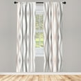 thumbnail image 1 of Ambesonne Contemporary Curtains, Art Sketchy Abstract, Pair of 28"x95", Umber Beige, 1 of 2