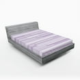 thumbnail image 1 of Ambesonne Contemporary Fitted Sheet 2 Pcs Set, Stone Band Motif, King, Lilac Lavender, 1 of 3