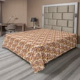 thumbnail image 1 of Ambesonne Contemporary Flat Bedding Sheet Soft Top Sheet, Abstract Modern Leafy, California King, Marigold and Multicolor, 1 of 1