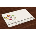 thumbnail image 1 of Ambesonne Contemporary Place Mats Set of 4, Spring Field Art, Standard Size, Multicolor, 1 of 4
