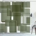 thumbnail image 1 of Ambesonne Contemporary Shower Curtain, Cubes Geometric Modern, 69"Wx70"L, Olive Green, 1 of 1
