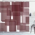 thumbnail image 1 of Ambesonne Contemporary Shower Curtain, Cubes Geometric Modern, 69"Wx84"L, Pale Chocolate, 1 of 4