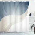 thumbnail image 1 of Ambesonne Contemporary Shower Curtain, Print Modern Stripes, 69"Wx84"L, Coconut White, 1 of 4