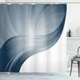 thumbnail image 1 of Ambesonne Contemporary Shower Curtain, Print Modern Stripes, 69"Wx84"L, Slate Blue, 1 of 4