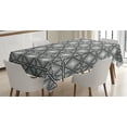 thumbnail image 1 of Ambesonne Contemporary Tablecloth Rectangular Table Cover, Geometric Mosaic Shape, 60"x90", Black and White, 1 of 4