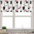 thumbnail image 1 of Ambesonne Contemporary Valance Pack of 2, Grunge Murky Effects, 42"X18", Charcoal Grey Pink White, 1 of 3