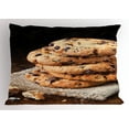 thumbnail image 1 of Ambesonne Cookie Pillow Sham, Stacks of Bites on a Table, 26" X 20", Multicolor, 1 of 2