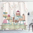 thumbnail image 1 of Ambesonne Cookie Shower Curtain, Cakes Glass Jars on a Table, 69"Wx70"L, Multicolor, 1 of 5