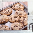 thumbnail image 1 of Ambesonne Cookie Shower Curtain, Chocolate Snacks on a Tray, 69"Wx75"L, Multicolor, 1 of 5