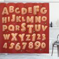 thumbnail image 1 of Ambesonne Cookie Shower Curtain, New Year Themed ABC and Dots, 69"Wx75"L, Multicolor, 1 of 5