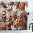 thumbnail image 1 of Ambesonne Cookie Shower Curtain, Sweets Covered in Chocolate, 69"Wx70"L, Multicolor, 1 of 5