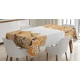 thumbnail image 1 of Ambesonne Cookie Tablecloth Rectangular Table Cover, Different Cuts with Icing, 60"x84", Sand Brown White, 1 of 4