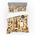 thumbnail image 1 of Ambesonne Cooking Themed Bedding Set 4 Pcs, Chef Food Kitchen, King, Cream and Orange, 1 of 2