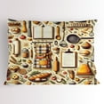 thumbnail image 1 of Ambesonne Cooking Themed Pillow Sham, Chef Food Kitchen, 26" X 20", Cream and Orange, 1 of 2