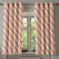 thumbnail image 1 of Ambesonne Coral Cream Grommet Curtain, Rhombus Diamonds, 50" x 63", Coral and Cream, 1 of 6